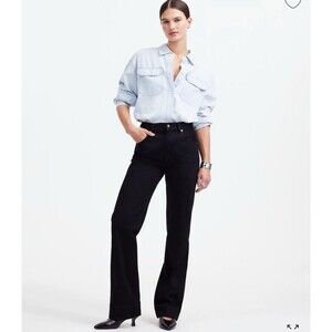 Madewell The Alexa Dream Jean Women's 29 Black Straight High Rise Relaxed $139